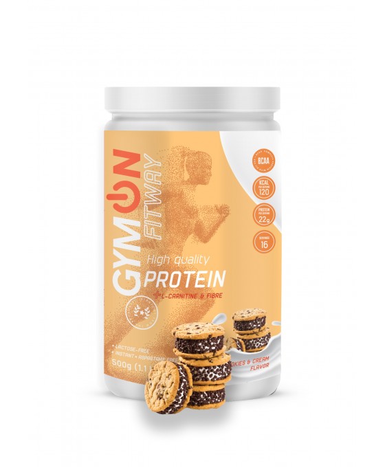Cookies and cream flavour protein shake FITWAY for women, lactose-free